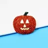 Broche citrouille d'Halloween en cristal