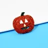 Broche citrouille d'Halloween en cristal