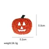 Broche citrouille d'Halloween en cristal