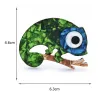 Gecko / lézard aux grands yeux - broche en émail
