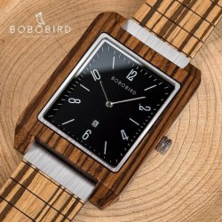 BOBO BIRD - montre en bois de bambou - Quartz - avec boîte