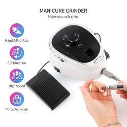 Perceuse à ongles sans fil - kit avec forets - 35000RPM