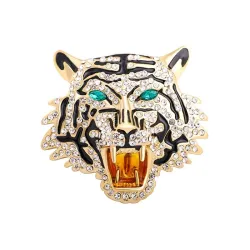 Broche cristal tigre rugissant