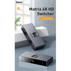 Baseus - 4K HD-switcher - bidirectionele adapter - splitter - converter - voor PS4 TV Box PCSplitters