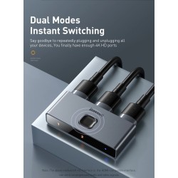 Baseus - 4K HD-switcher - bidirectionele adapter - splitter - converter - voor PS4 TV Box PCSplitters