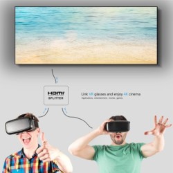 4K HDMI splitter - full HD - 1080P - 1 in 2 out versterker - dubbel display - voor HDTV DVD PS3 XboxHDMI-schakelaars