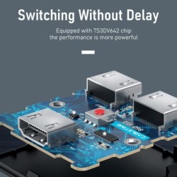 4K HDMI-splitter - 60Hz - 1x2/2x1 adapter - 2 in 1 converterHDMI-schakelaars