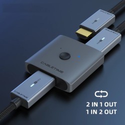 4K HDMI-splitter - 60Hz - 1x2/2x1 adapter - 2 in 1 converterHDMI-schakelaars