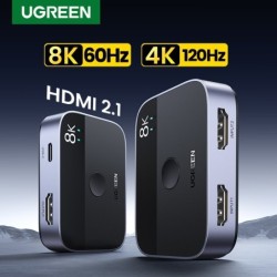 UGREEN - Commutateur répartiteur HDMI 2.1 - Commutateur 2 en 1 - 4K - 8K