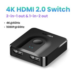 UGREEN - HDMI 2.1 splitterschakelaar - 2 in 1 schakelaar - 4K - 8KHDMI-schakelaars