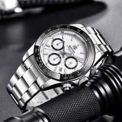 BENYAR - montre de sport en acier inoxydable - chronographe - Quartz - étanche