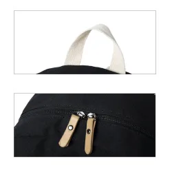 Gestreepte canvas rugzak - schooltas - set van 3Tassen