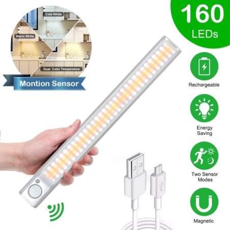 LED kastverlichting - met bewegingssensor - USB smart lamp - draadloos nachtlampje - magneetstripLED strips