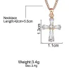 Kristallen kruisvormige hanger - met kettingKettingen