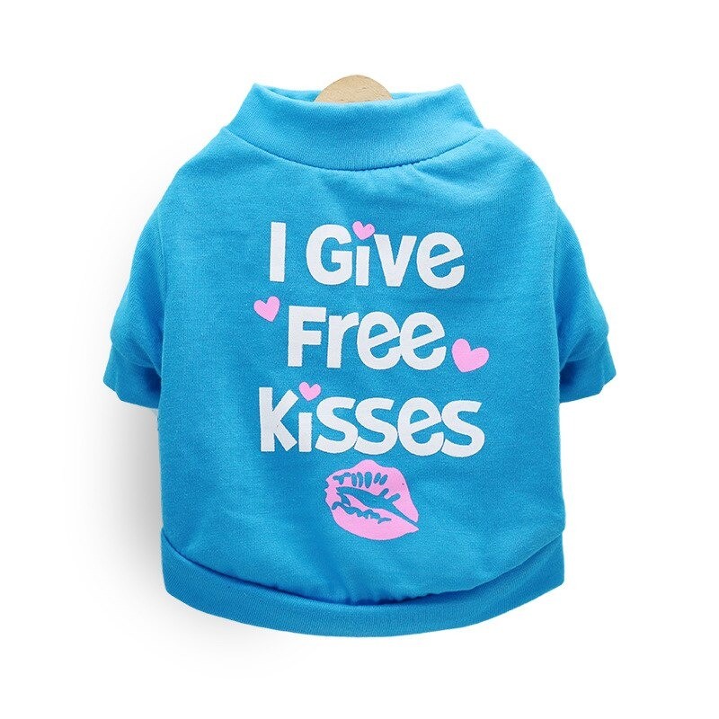 "I give free kisses" - t-shirt pour chiens/chats