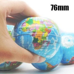 Balle en mousse avec carte du monde - jouet anti-stress - 76mm