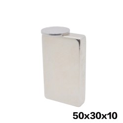 N35 - aimant néodyme - bloc puissant - 50 * 30 * 10 mm - 1 pièce