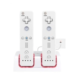 Wii-controller dubbele USB-oplader met 2x 2800mAh-batterijenWii & Wii U