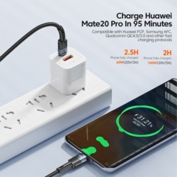 Essager - USB type C vers USB C - câble de charge rapide - 60W - 100W
