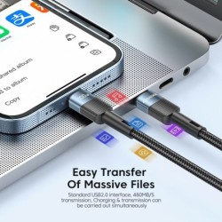 Essager - USB type C vers USB C - câble de charge rapide - 60W - 100W