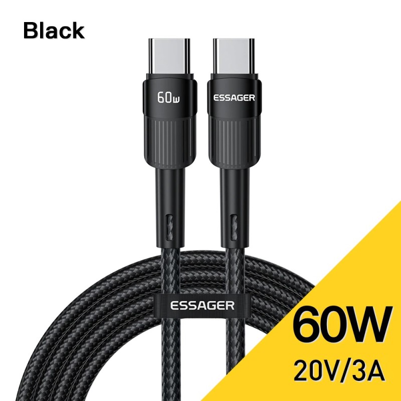 Essager - USB type C vers USB C - câble de charge rapide - 60W - 100W