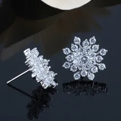 Exclusieve kristallen sneeuwvlok oorbellenOorbellen