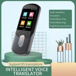 Slimme vertaler - direct scannen van spraak/foto's - touchscreen - WiFi - meertalig - grijsElektronica