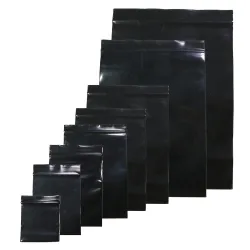 Reclosable plastic bags - pouches - heat sealing - black - 20 * 30 cm - 100 piecesStorage Bags