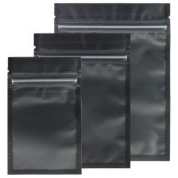 Hersluitbare plastic zakjes - mat-zwart / transparant - 7,5 * 13 cm - 100 stuksOpbergzakken