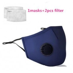 Beschermend gezichts-/mondmasker - PM25 actief koolfilter - luchtventiel - herbruikbaarMondmaskers