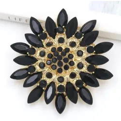Big daisy flower - crystal broochBrooches