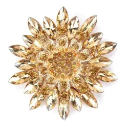Grande fleur de marguerite - broche en cristal