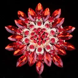 Big daisy flower - crystal broochBrooches
