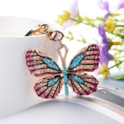 Papillon plein cristal - porte-clés