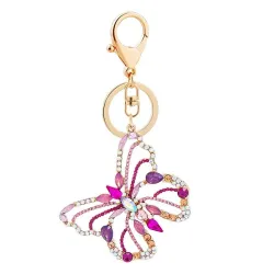 Papillon en cristal évidé - porte-clés