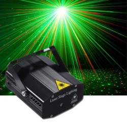 Mini lumière de scène laser - projecteur - commande vocale - stroboscope automoteur