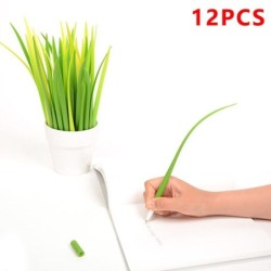 Siliconen groen gras - balpen - 12 stuksPennen & Potloden