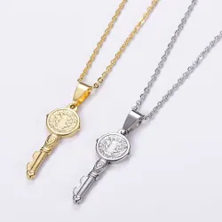Sleutel hanger ketting - kruis / oneindig patroonHalskettingen