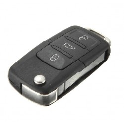 Etui clé télécommande flip - coque clé - 3 boutons - pour Volkswagen Golf Passat Polo Jetta Touran