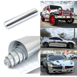 Zilver chroom vinyl auto sticker - spiegeleffect - 20 * 152cmStickers