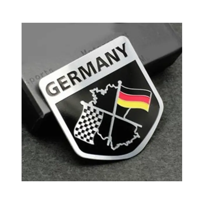 Autosticker - metalen embleem - Duitse vlagStickers