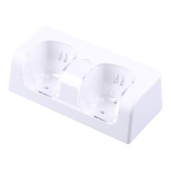 Chargeur double - indicateur LED - pour manette Wii - avec 2 batteries