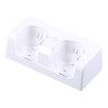 Chargeur double - indicateur LED - pour manette Wii - avec 2 batteries