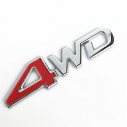 4WD autosticker - 3D metalen embleemStickers