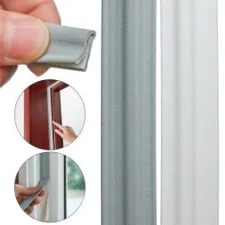Afdichtstrip ramen/deuren - zelfklevend - geluiddempend - waterdicht - nylon schuimLijmen & plakbanden