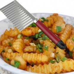 Coupe pommes de terre - friteuse - frites courbées - couteau inox