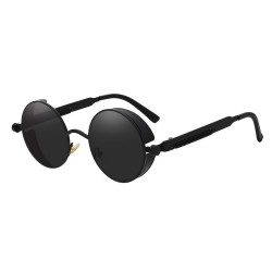 Ronde metalen zonnebril - steampunk / gothic style - UV400 - unisexZonnebrillen