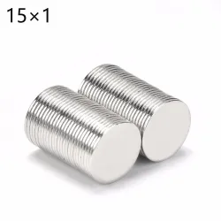 N50 - neodymium magnet - round disc - 15mm * 1mm - 50 piecesN50