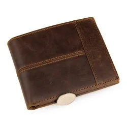 Portefeuille homme élégant - cuir de vachette véritable