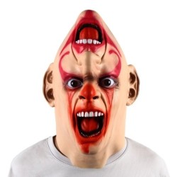 Masque complet d'Halloween - clown d'horreur à l'envers